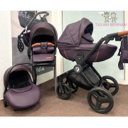 Verdi Futuro Premium 3-1 Deep Violet (violet Eco-āda), bērnu rati trīs vienā Verdi Futuro Premium 3-1 Deep Violet (violet Eco-āda), bērnu rati trīs vienā